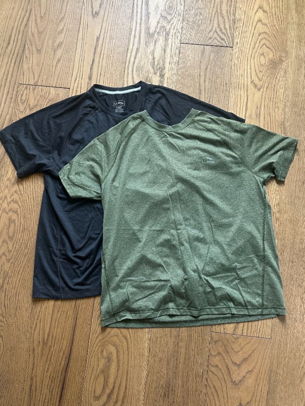 Two LL Bean Access Trail Tee Shirt-Men's Large- Like New